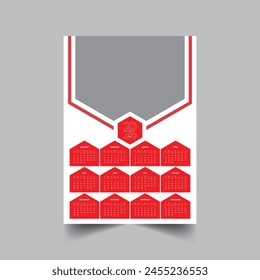 2024 new year calendar design template