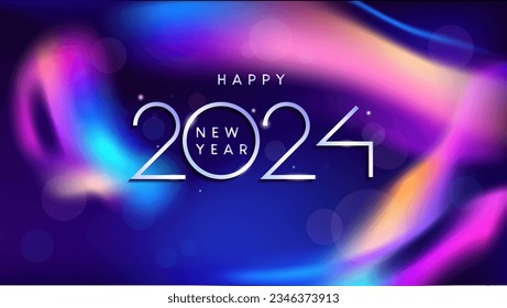 2024, new year celebration, happy new year. Welcome 2024. design with a modern look.new year, happy new year. Welcome 2024. design with a modern look. colorful background