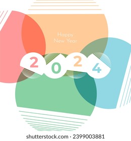 2024 New Year Colorful Minimal Instagram Post