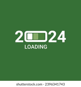 2024 new year concept. Vector illustration