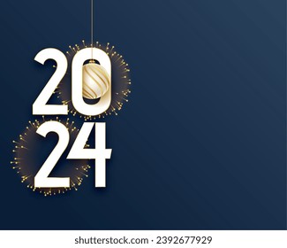 2024 new year eve firework celebration background with text space vector