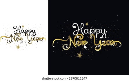 2024 New Year gold metal number. Extend Warm Wishes for a Happy New Year and Merry Christmas with this greeting card.new year