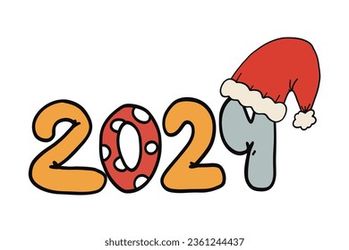 2024 New Year groovy set with hat