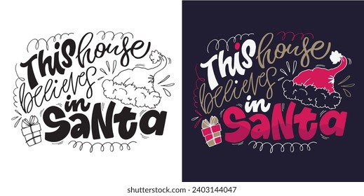 2024. New year holiday greeting card. Merry Christmas and happy new year - cute postcard.  Lettering label for poster, banner, web, sale, t-shirt design. 