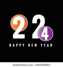 2024 new year icon design with colors 
