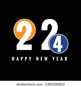 2024 new year icon design with colors 