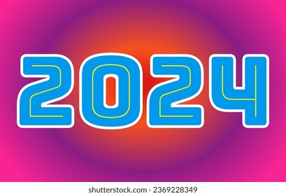 A 2024 new year illustration, suitable for all business needs.