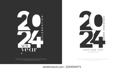 2024 new year number logo with a unique and different concept.