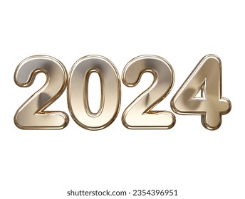 Vector de efecto de texto del año nuevo 2024