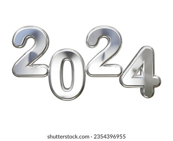 2024 new year text effect vector