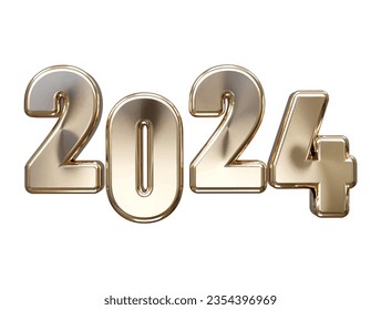 Vector de efecto de texto del año nuevo 2024