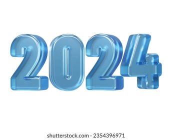 Vector de efecto de texto del año nuevo 2024