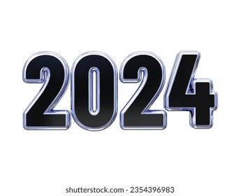 2024 new year text effect vector