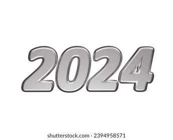 2024 new year text effect element