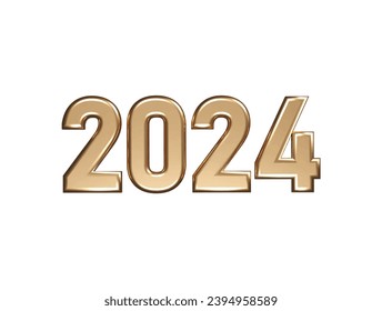 2024 new year text effect element