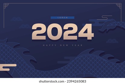 2024 New Year's Dragon Card Illustration