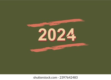 Plantilla de fondo de saludo de Año Nuevo 2024.