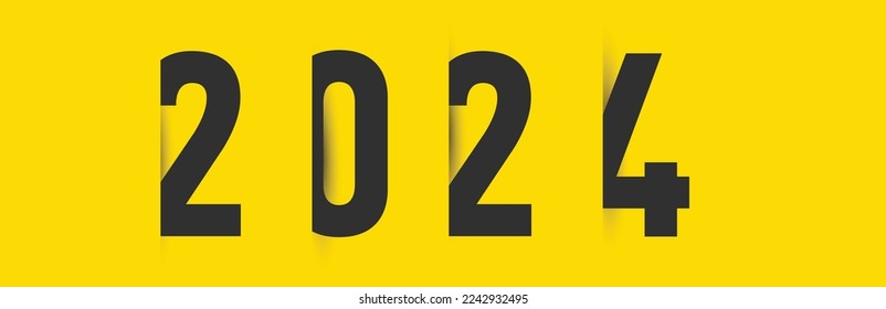 2024 Zahlendesign-Vorlage. Alles Gute zum Neujahr 2024.
2024 neues Jahr Idee Konzept.