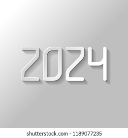 2024 Number Icon Happy New Year Stock Vector (Royalty Free) 1178000992