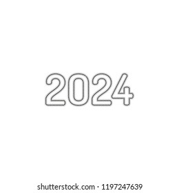 Calligraphy 2021 Handwritten 2021 Vector Template   2024 Number Icon Happy New 260nw 1197247639 