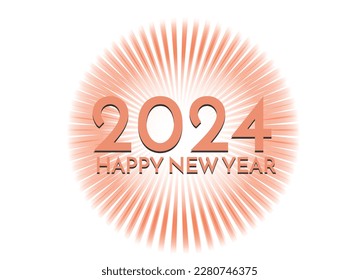 2024 number on black and white background. 2024 logo text design. Design template Celebration typography poster, banner or greeting card for Happy new year. Vector eps 10 free download. 