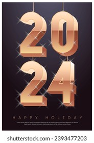 Estilo de tipografía moderno con afiche de 2024