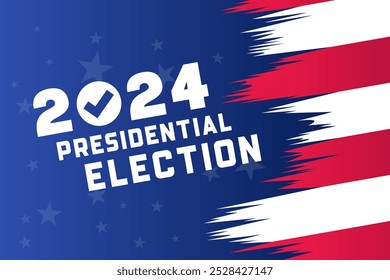 Cartaz eleitoral do presidente de 2024 com ilustração vetorial de design patriótico