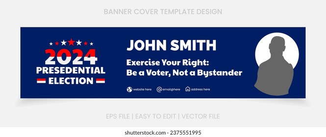 2024 presidential election banner background design.