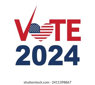 2024 Presidential election day in USA, november 5, card design. Vote for your future.