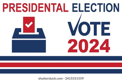 2024 Presidential election day in USA, november 5, card design. Vote for your future