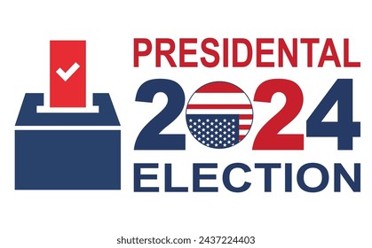 2024 Presidential election day in USA, november 5, card design. Vote for your future.