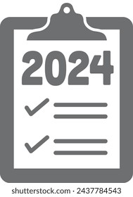 2024 SMART Goals Vector graphic with various Smart goal keywords