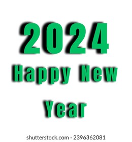 2024 text effect design.Happy new year two thousand twenty four.