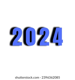 2024 text effect design.Happy new year two thousand twenty four.