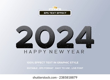 2024 text effect editable merry christmas happy new year