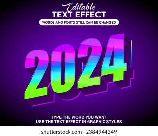 2024 text effect graphic style