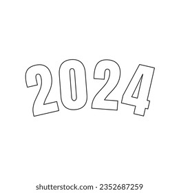 2024 text effect and happy new year 2024