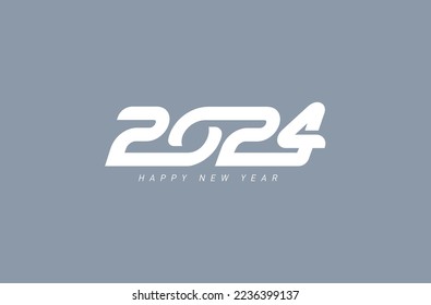 2024 text Happy New Year calendar design elements elegant contrast numbers layout. 2024 template with number. Christmas banner, greeting card, poster, holiday cover. Modern Xmas vector design in style