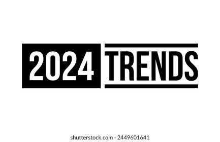 2024 trends, vector icon isolated on white background