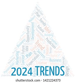 2024 Trends word cloud. Wordcloud made with text only.