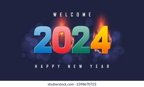 2024 typhography design with fire