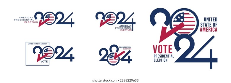 2024 United States of America Presidential Election logo for banner, poster and media post template