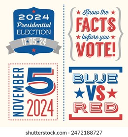 2024 United States Election   motivational phrases to encourage voting in the November 2024 election. Saving Democracy, for web banners, cards, posters, stickers, social media