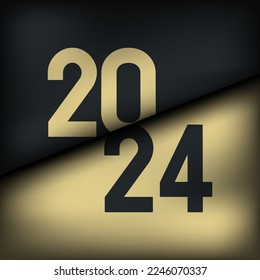 2024 Vector Background. Greeting Card, Banner, Poster. Vector Illustration.