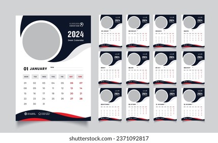2024 wall calendar design template