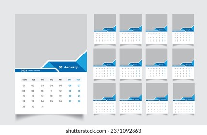2024 wall calendar design template