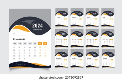 2024 wall calendar design template