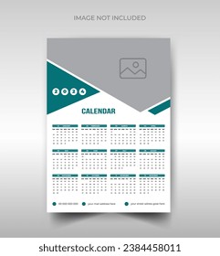  Design-Vorlage für den Wandkalender 2024 für Geschäftsstellen oder Unternehmen