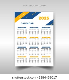  2024 wall calendar design template for business agency or company