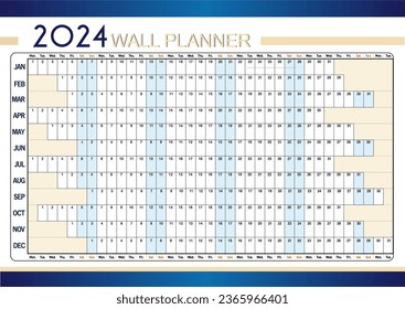 2024 Wall planner - Year planner - generic